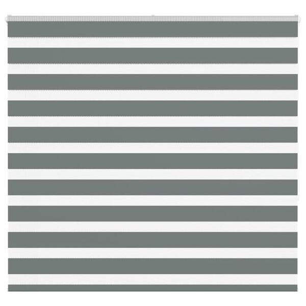 vidaXL Zebra rolgordijn 155x150 cm stofbreedte 150,9 cm donkergrijs