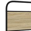 vidaXL Bedframe zonder matras bewerkt hout sonoma eikenkleur 75x190 cm