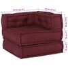 vidaXL Modulair bank 2 pcs Bordeaux 140 x 70 x 56 cm Stof