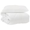 vidaXL Dekbed met kussen 2 pcs Wit Microvezel