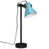 vidaXL Bureaulamp 25 W E27 15x15x55 cm verweerd blauw