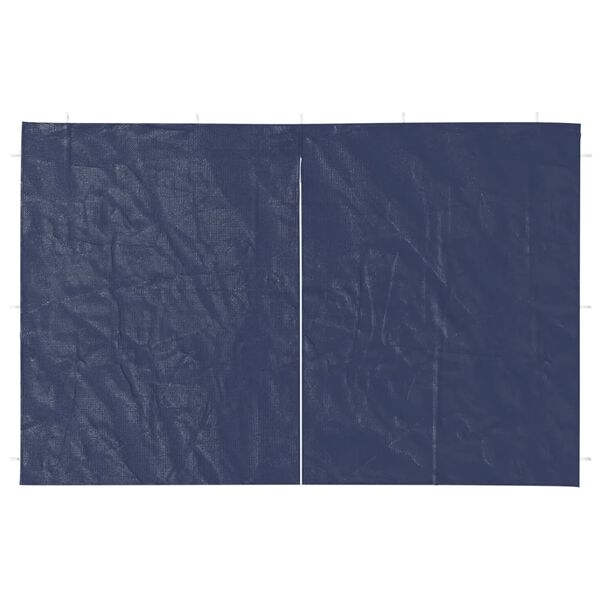 vidaXL Tentwanden met ritssluiting PE blauw 2 st