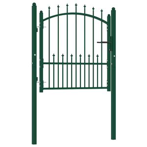 vidaXL Poort met speerpunten 104x97 cm staal groen