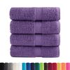 vidaXL Premium washandjes SOLUND 4 stuks paars 30x30 cm 600 g/m2