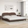 vidaXL Bedframe "Viana" zonder matras kunstleer bruin 200x200 cm
