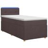 vidaXL Boxspringbed met matras Donkerbruin 100 x 200 cm Stof