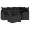vidaXL Buiten eetset 5 st Zwart Poly riet