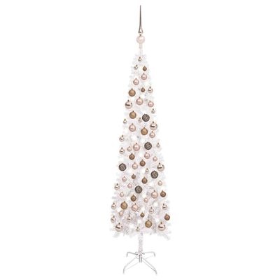 vidaXL Kerstboom met LED's kerstballen 120 cm wit kopen | vidaXL.be