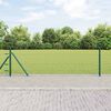 vidaXL Afrasteringspaal Groen 100 x 0,5 m (50 mm gaas) Staal en PVC