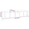 vidaXL Plantenbak 224x80x36 cm gegalvaniseerd staal zilverkleurig