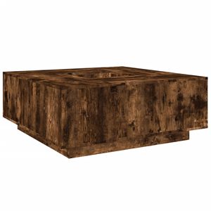 vidaXL Salontafel 100x100x40 cm bewerkt hout gerookt eikenkleurig