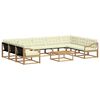 vidaXL Buiten bankenset 10 st Wit en cr&egrave;mekleurig 79 x 79 x 37 cm
