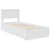 vidaXL Bedframe met hoofdeinde met lade Wit 90 x 190 cm Bewerkt hout