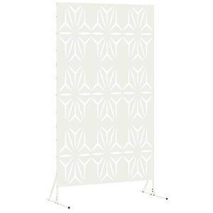vidaXL Privacyscherm 100 x 50 x 180 cm Staal Wit