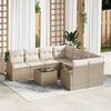 vidaXL Tuin Sofa Set Beige 55 x 55 x 37 cm poly rattan
