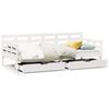 vidaXL Slaapbank met lades 90x190 cm massief grenenhout wit