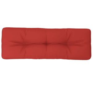 vidaXL Palletkussen 120x40x12 cm stof rood