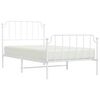 vidaXL Bedframe met hoofd- en voeteneinde&nbsp;metaal wit 100x190 cm