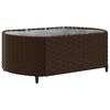 vidaXL 5-delige Loungeset met kussens poly rattan bruin