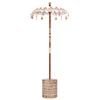 vidaXL Balinese parasol met basis Cr&egrave;me 95 x 95 x 260 cm