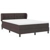vidaXL Boxspringbed met matras Donkerbruin 140 x 200 cm Stof