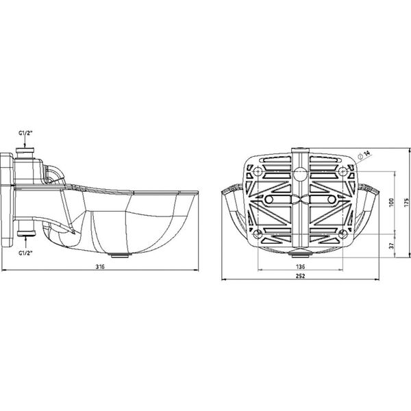 Kerbl Waterbak K75 kunststof 221875