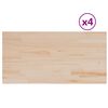 vidaXL Tafelbladen 4 st rechthoekig 100x50x2,5 cm massief grenenhout