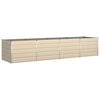 vidaXL Plantenbak Ivoor 385 x 100 x 75 cm Gegalvaniseerd staal