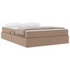 vidaXL Opbergbed met matras Cappuccino 140 x 200 cm Nep Leer