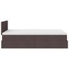vidaXL Ottoman bed met matras en LED's 120x190 cm stof donkerbruin
