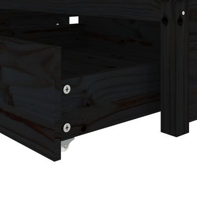 vidaXL Bedframe met lades zwart 90x190 cm