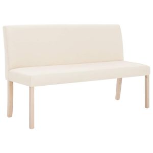 vidaXL Bankje 139,5 cm polyester cr&egrave;me
