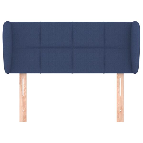 vidaXL Hoofdbord met randen 83x23x78/88 cm stof blauw