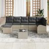 vidaXL Tuin Sofa Set 8 pcs Lichtgrijs Poly riet