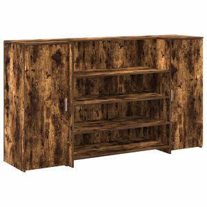 vidaXL Receptiebalie 180x50x103,5 cm bewerkt hout gerookt eikenkleurig