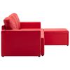 vidaXL Slaapbank driezits modulair kunstleer rood