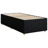 vidaXL Boxspring met matras stof zwart 90x190 cm