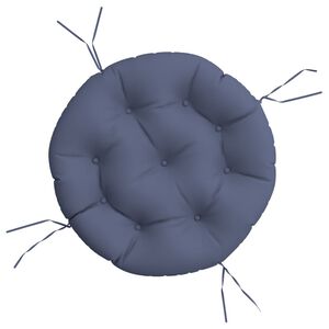 vidaXL Zitkussen rond &Oslash; 60x11 cm oxford stof marineblauw