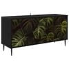 vidaXL Tv-meubel ELBURG 102 x 33 x 51 cm Zwart eiken Bewerkt hout