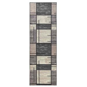 vidaXL Vloerkleedloper LESAKA Bruin 50 x 250 cm Diamantvelours