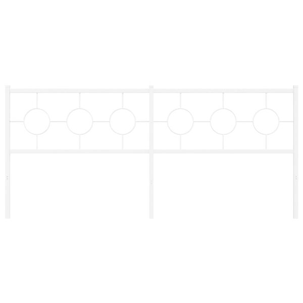 vidaXL Vervangend hoofdbord 200 cm metaal wit