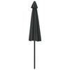 vidaXL Balkonparasol half met aluminium paal 270x144 cm antraciet