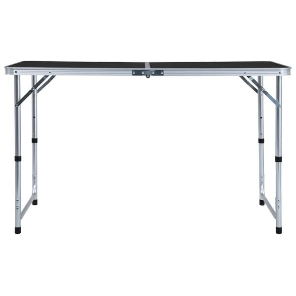 vidaXL Campingtafel inklapbaar 120x60 cm aluminium grijs