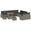vidaXL Tuin Sofa Set met kussen met opslag met kussen 13 pcs Grijs