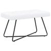 vidaXL Bank met knoopverstelling Wit 80 x 40 x 46 cm Stof