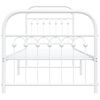 vidaXL Bedframe met hoofd- en voeteneinde metaal wit 80x200 cm