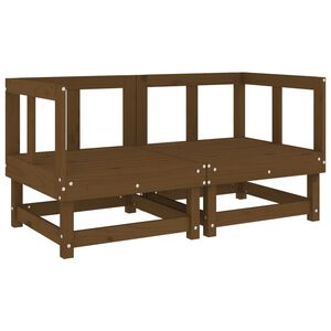 vidaXL Tuinhoekbanken 2 st massief grenenhout honingbruin
