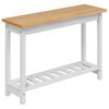 VidaXL Wandtafel EKAI Wit 112 x 35 x 76 cm Massief grenenhout