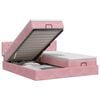 vidaXL Ottoman bed met matras met hoofdeinde 2 pcs Roze Fluweel