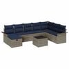 vidaXL Tuin Sofa Set met kussen met opslag 9 pcs Poly riet